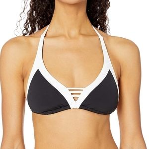 Seafolly Women's D Triangle Bikini Top, Black